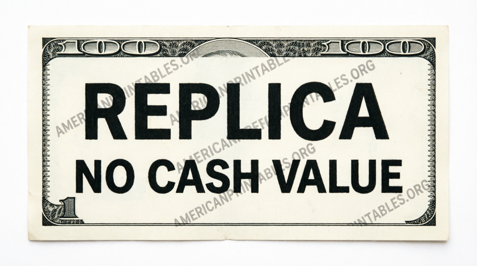 Free Printable 100 Dollar Bill for Kids & Classroom Use (1)