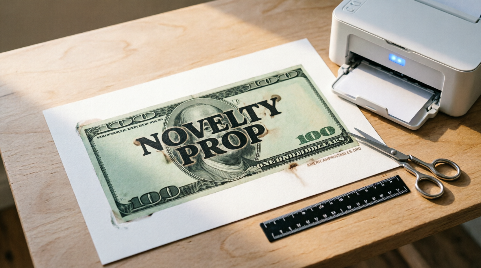 Free Printable 100 Dollar Bill for Kids & Classroom Use (2)