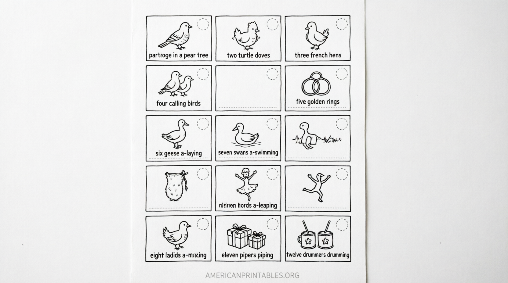 Free Printable 12 Days of Christmas Pictures (4)