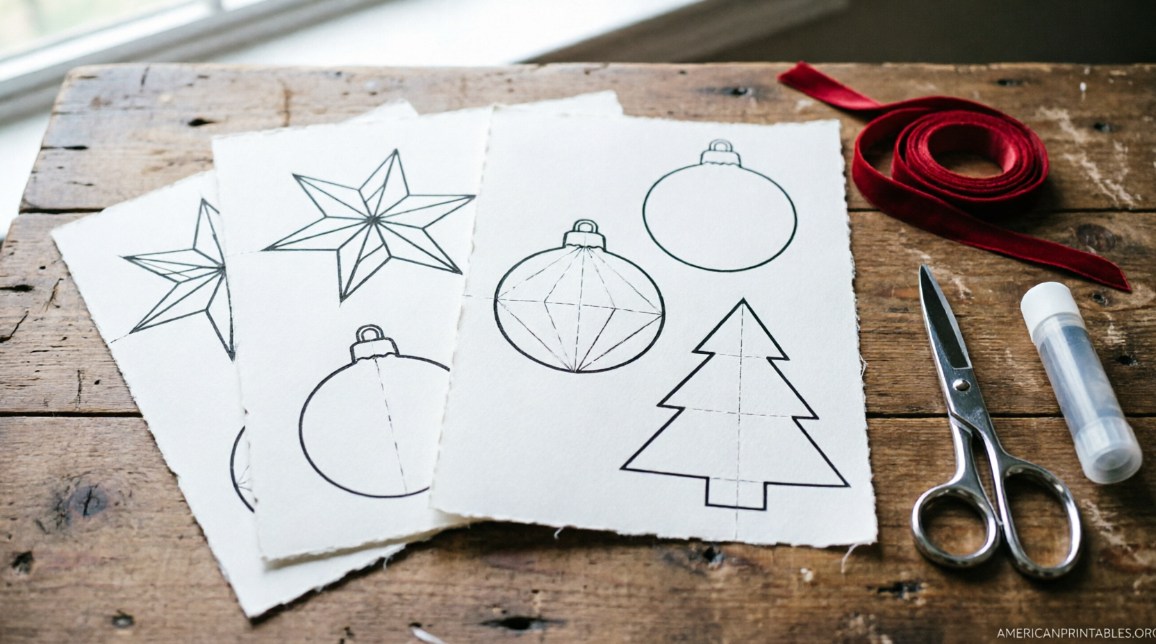 Free Printable 3D Christmas Ornaments (1)