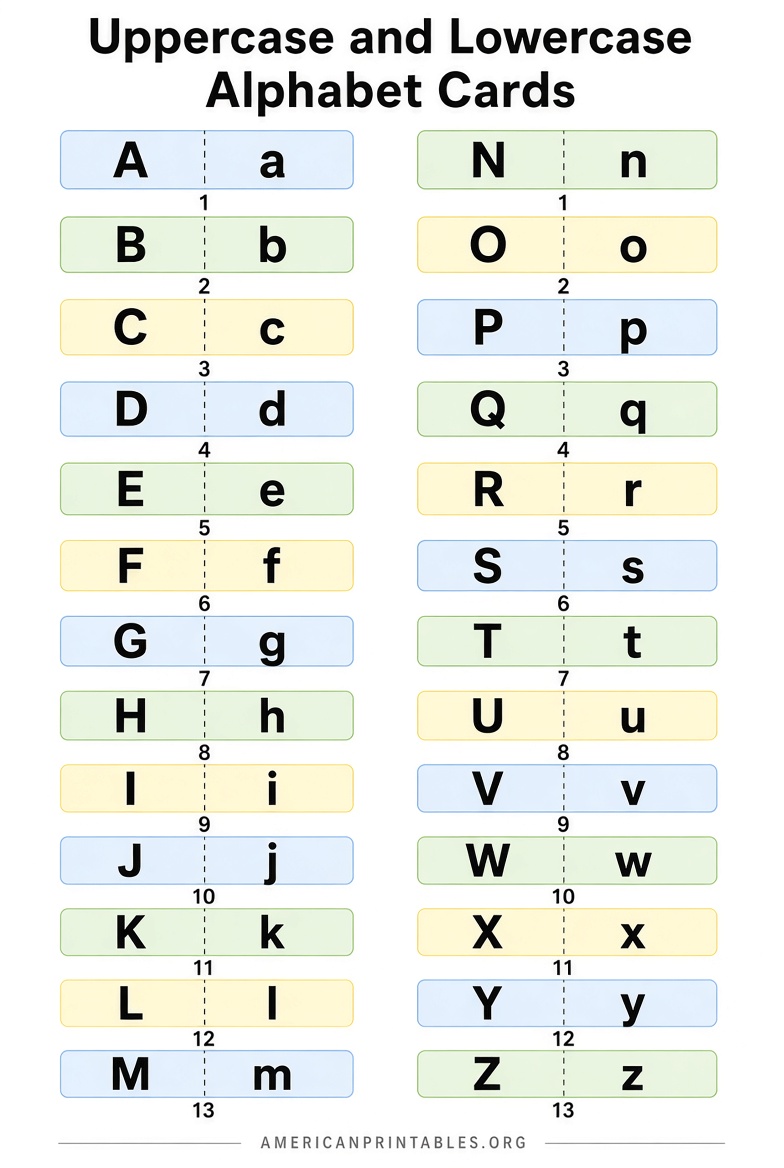 Free Printable Alphabet Letters Upper & Lower Case (2)