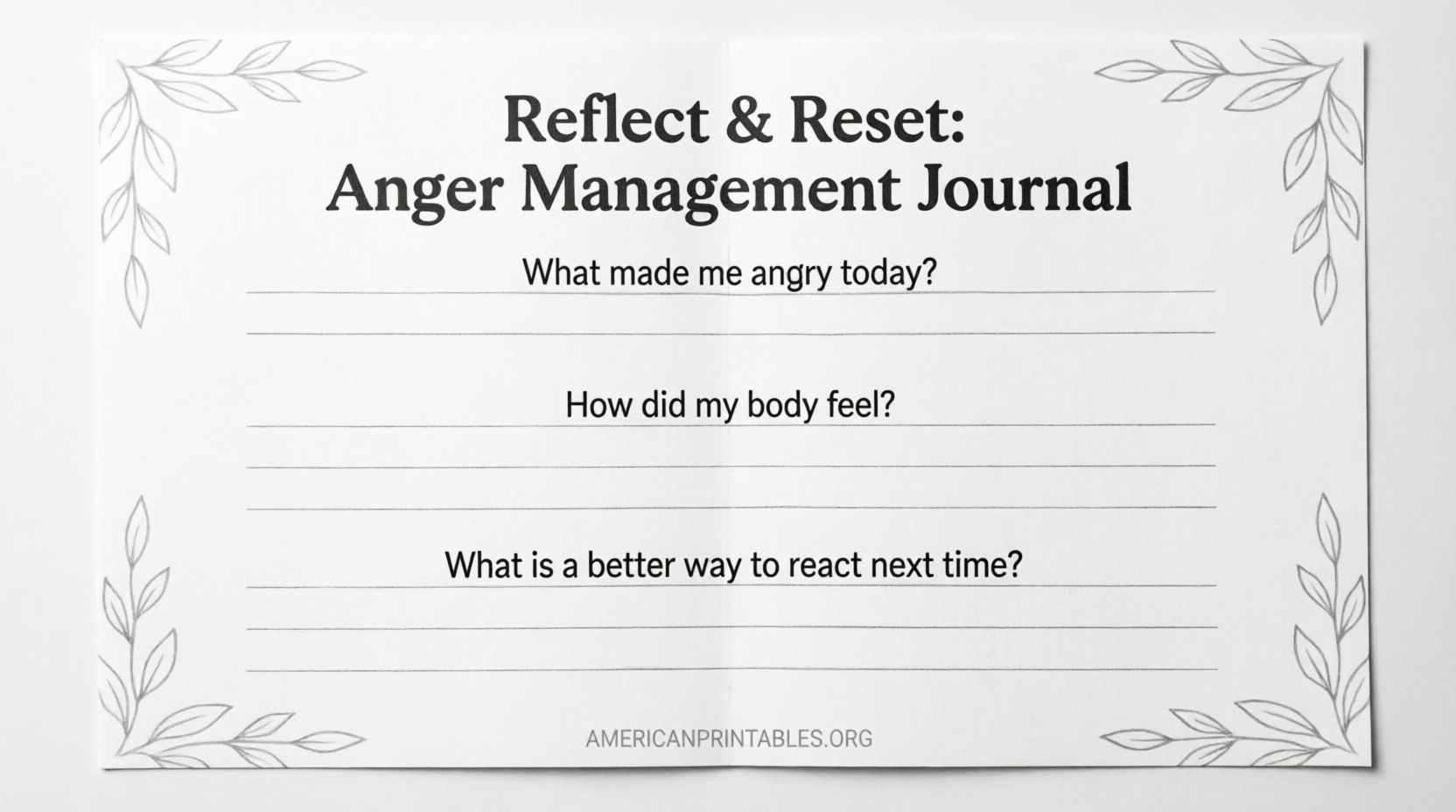 Free Printable Anger Management Activities (2)
