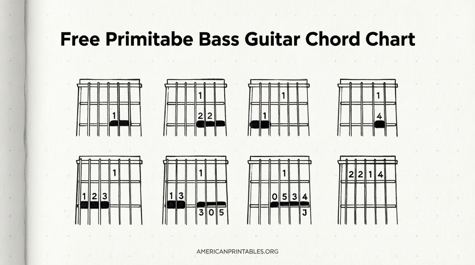Free Printable Bass Guitar Chord Chart PDF (2)