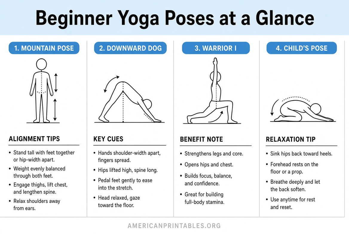 Free Printable Beginner Yoga Poses Chart (3)