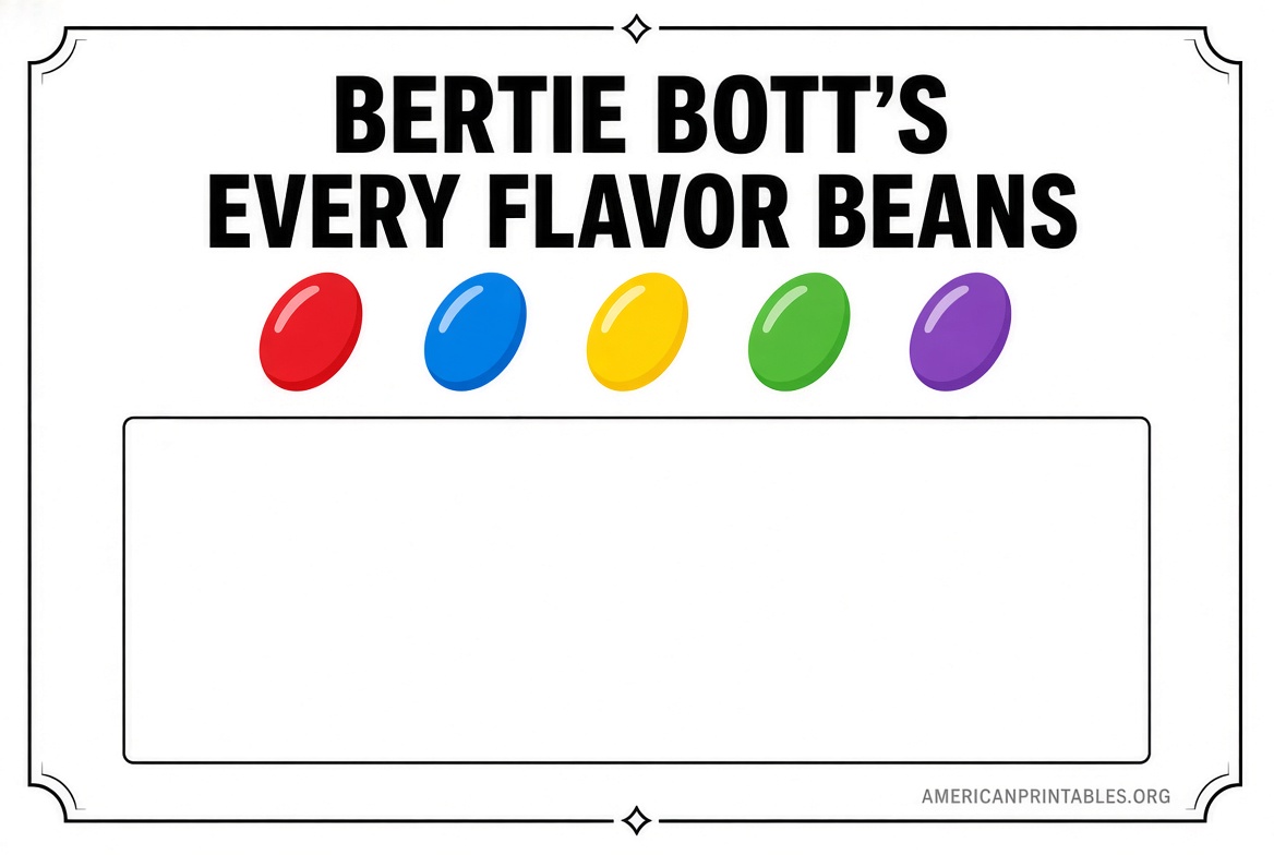 Free Printable Bertie Bott's Every Flavor Beans Labels (2)