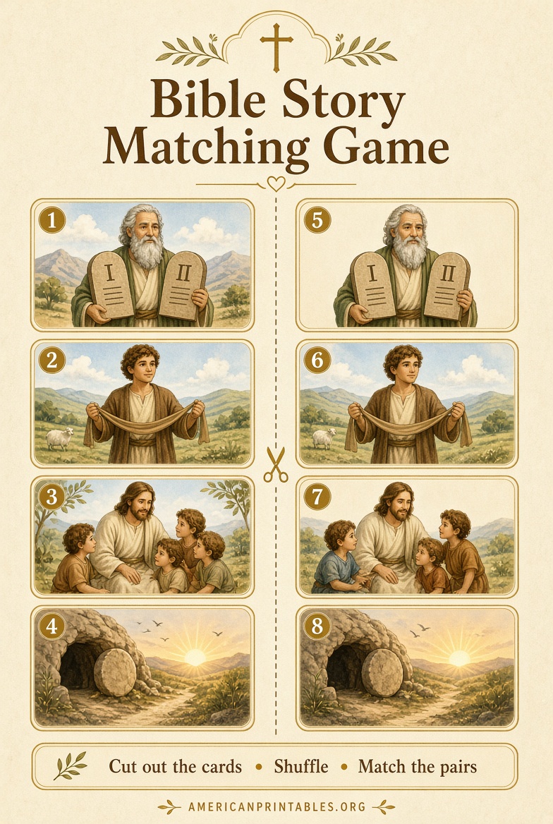 Free Printable Bible Matching Game (2)