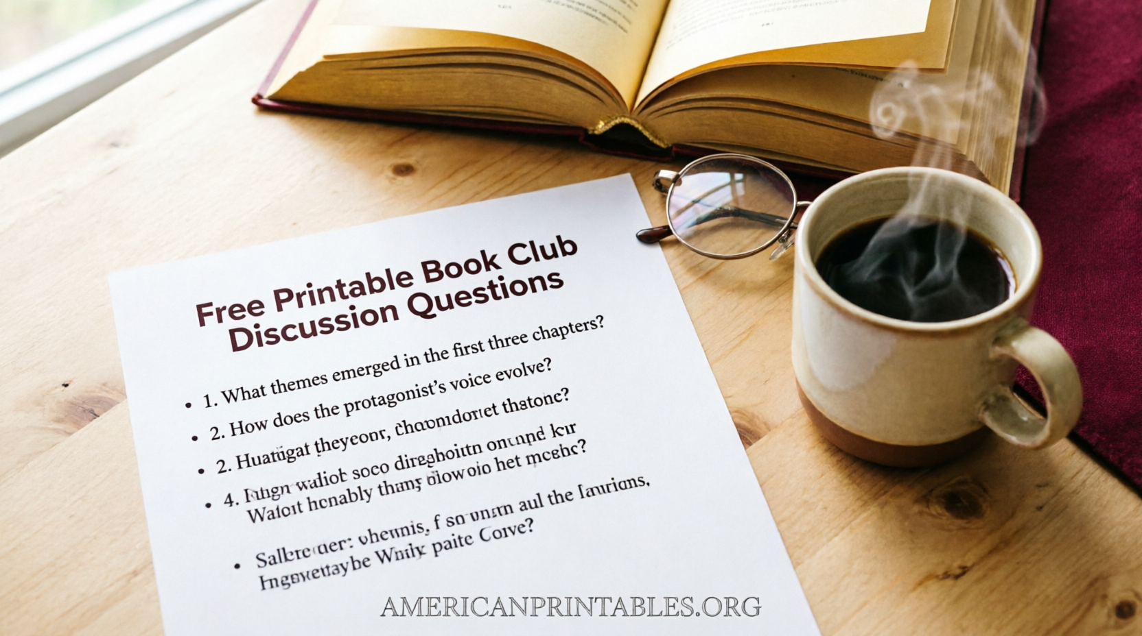 Free Printable Book Club Discussion Questions (1)