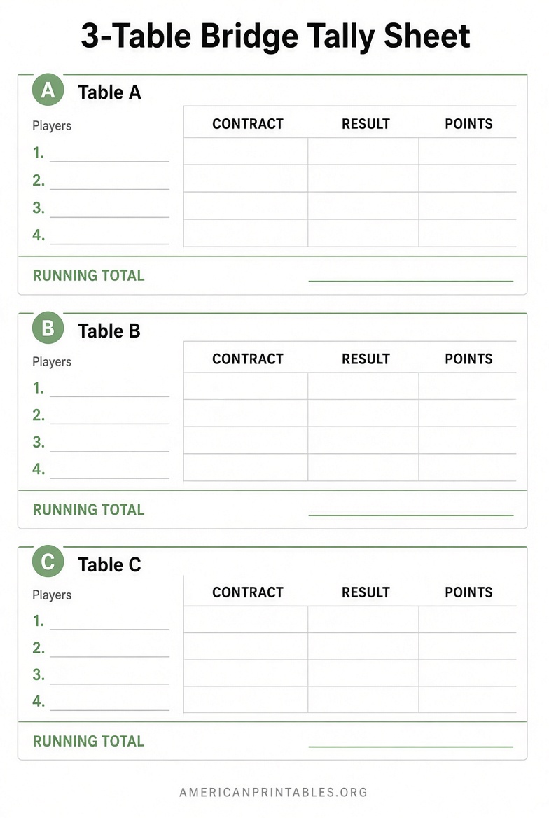 Free Printable Bridge Tallies for 3 Tables (4)