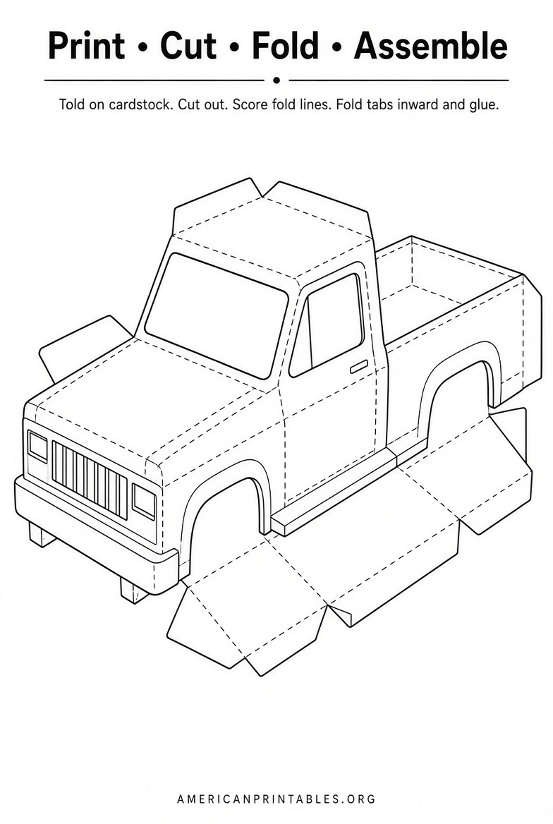 Free Printable Cardboard Car Template (2)
