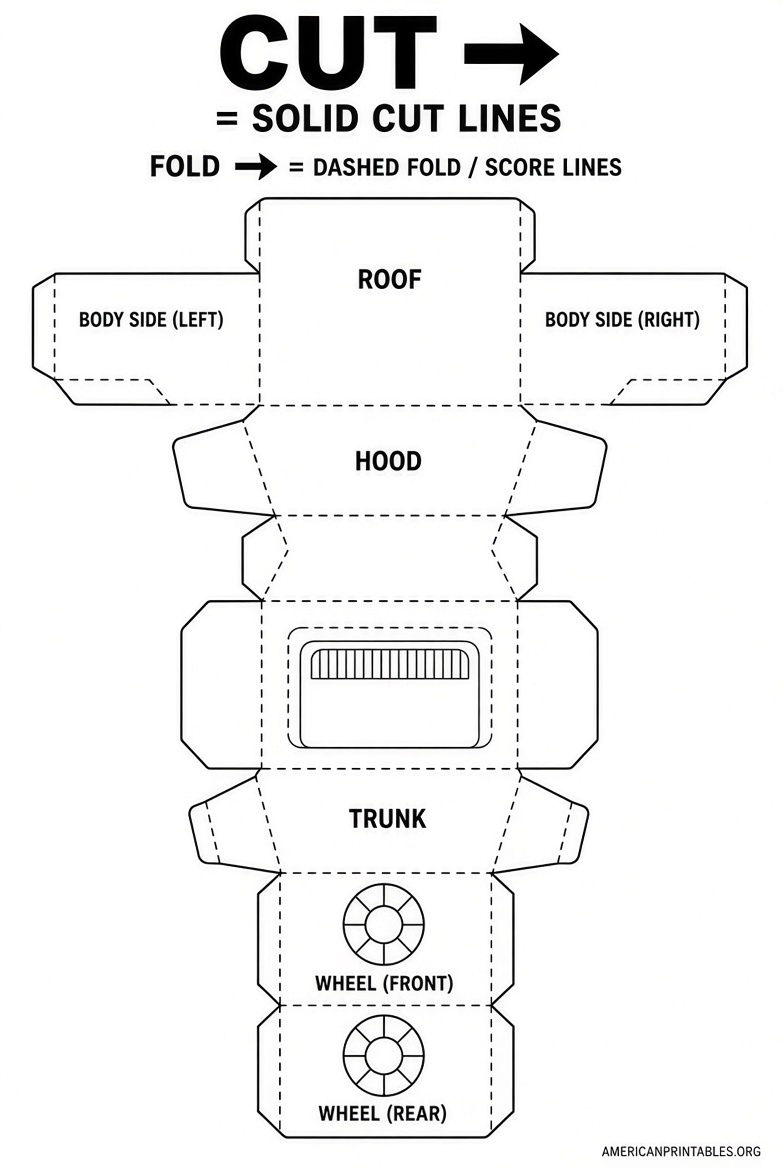 Free Printable Cardboard Car Template (4)