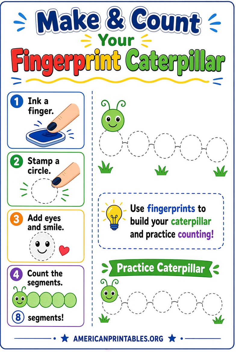 Free Printable Caterpillar Fingerprint Counting (2)