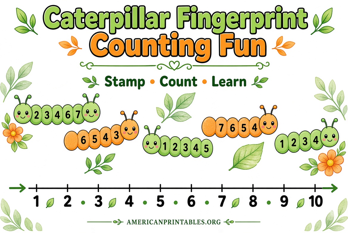 Free Printable Caterpillar Fingerprint Counting (3)