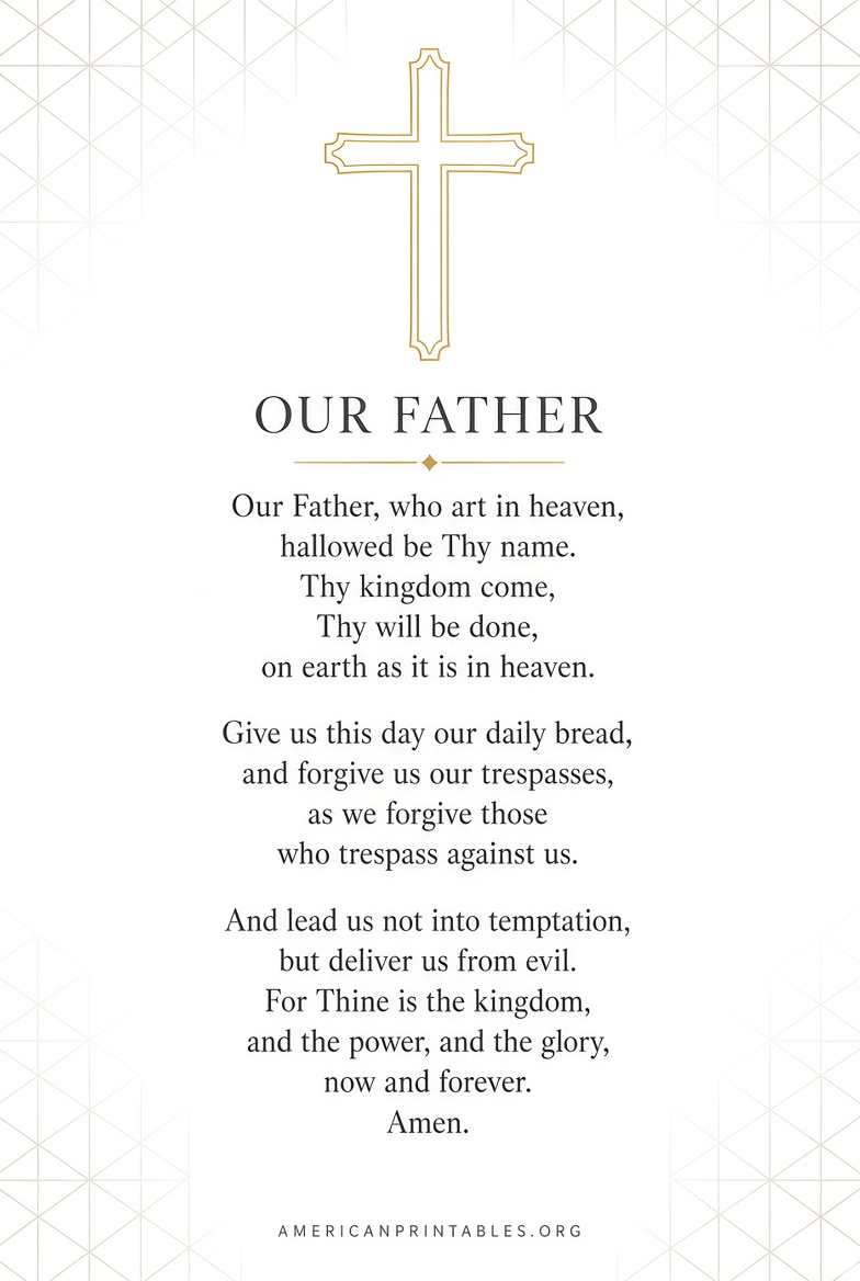 Free Printable Catholic Our Father Prayer (2)