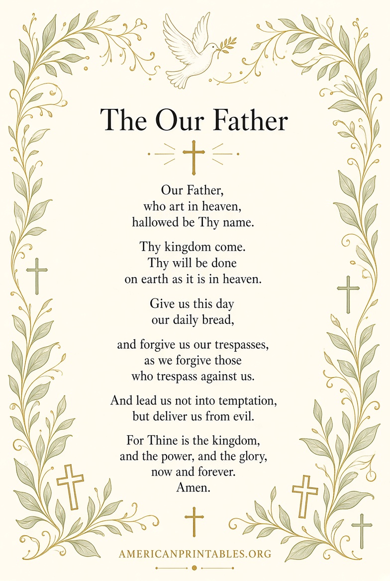 Free Printable Catholic Our Father Prayer (3)