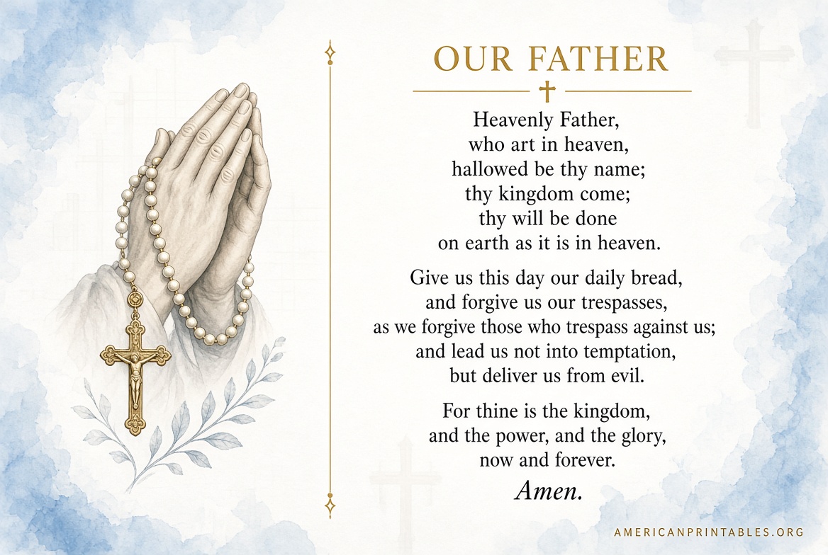 Free Printable Catholic Our Father Prayer (4)
