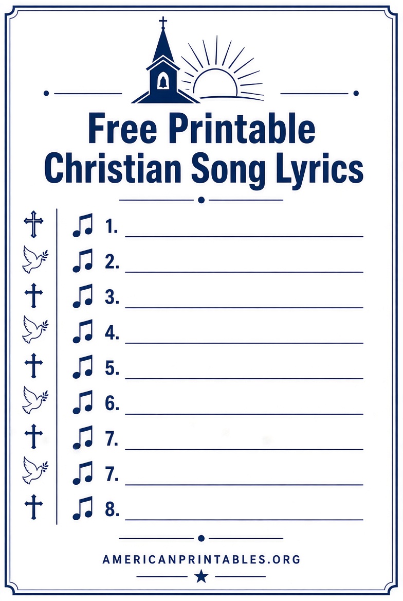 Free Printable Christian Song Lyrics (2)