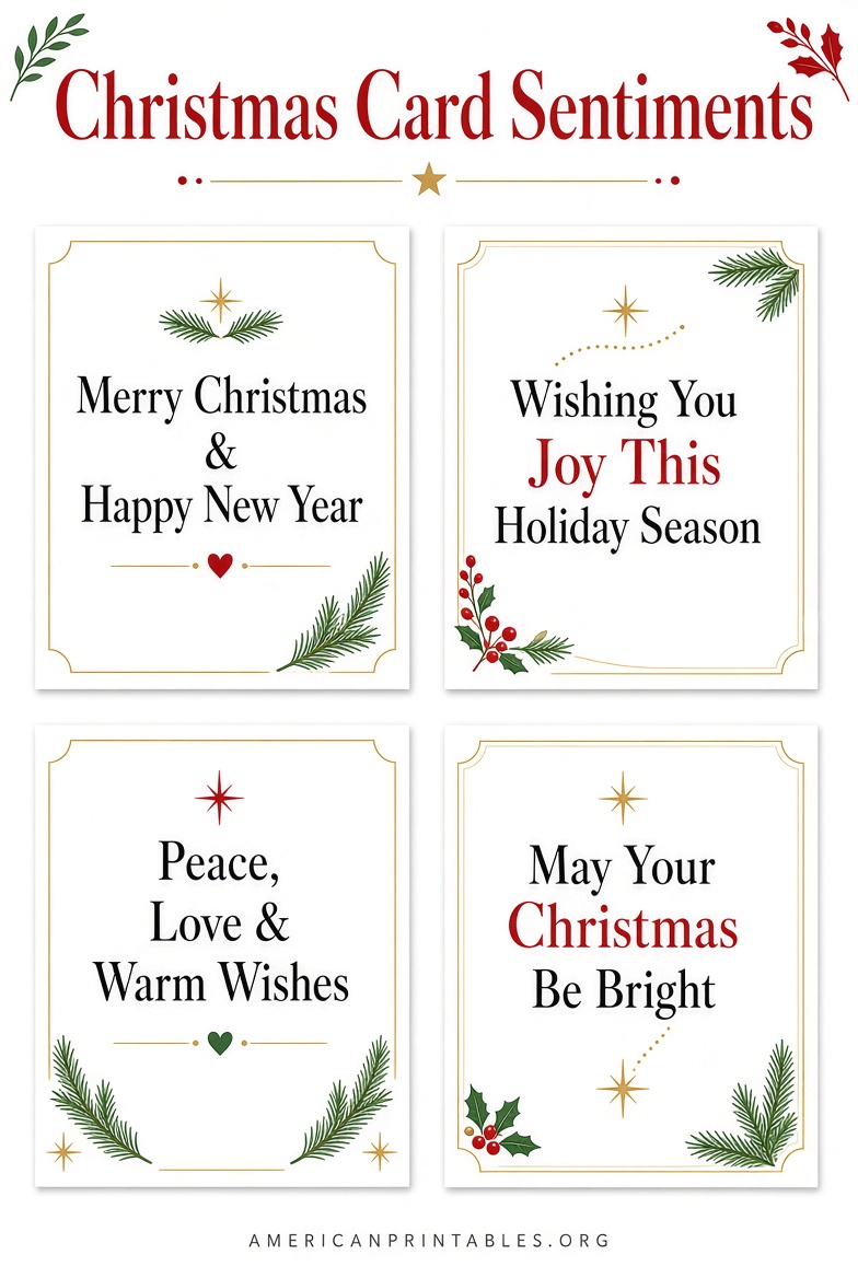Free Printable Christmas Card Sentiments Guide 2026 (1)