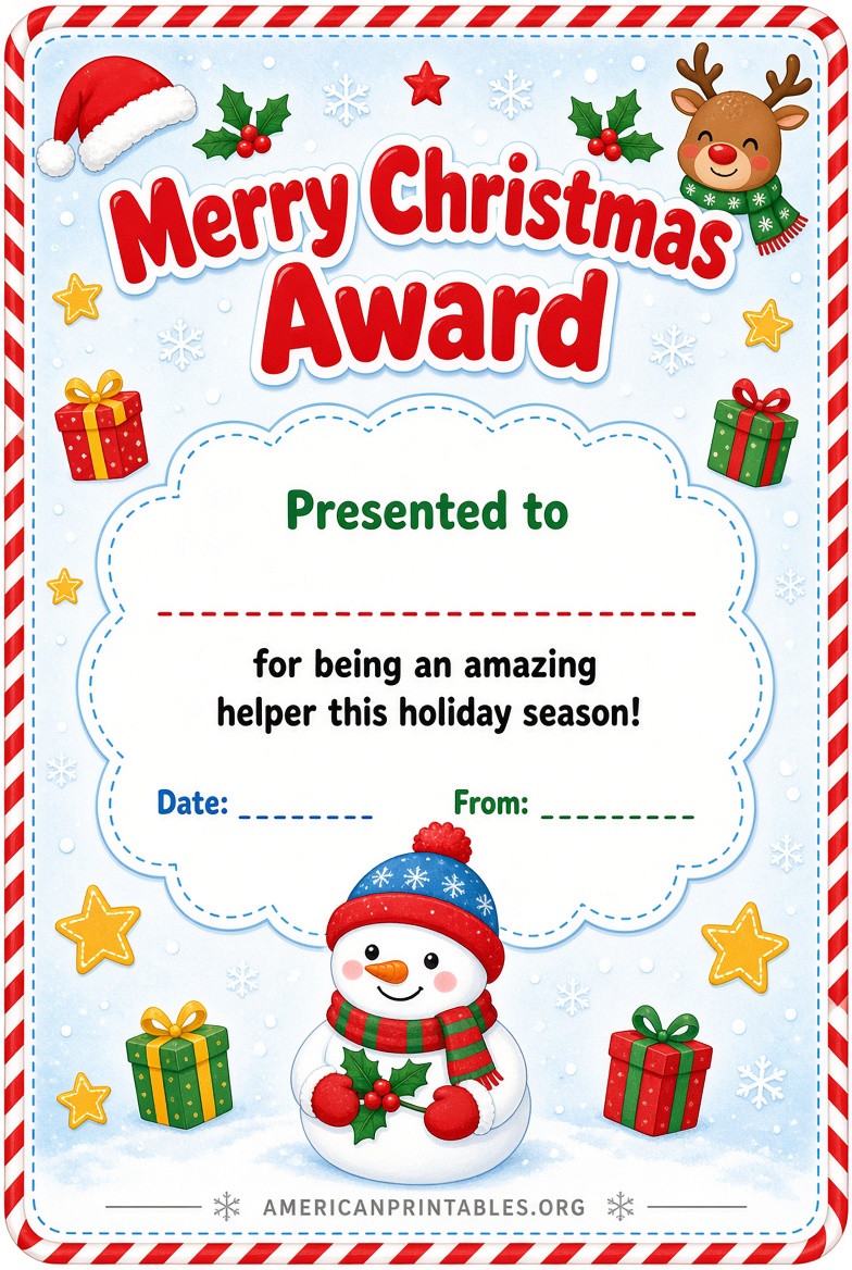 Free Printable Christmas Certificate Templates (4)