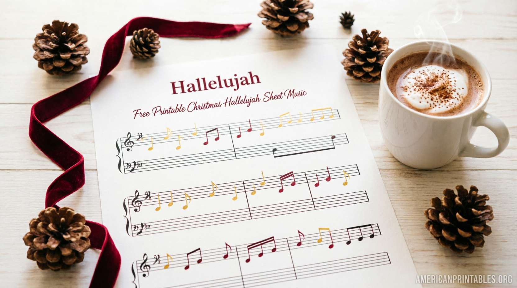 Free Printable Christmas Hallelujah Sheet Music (1)