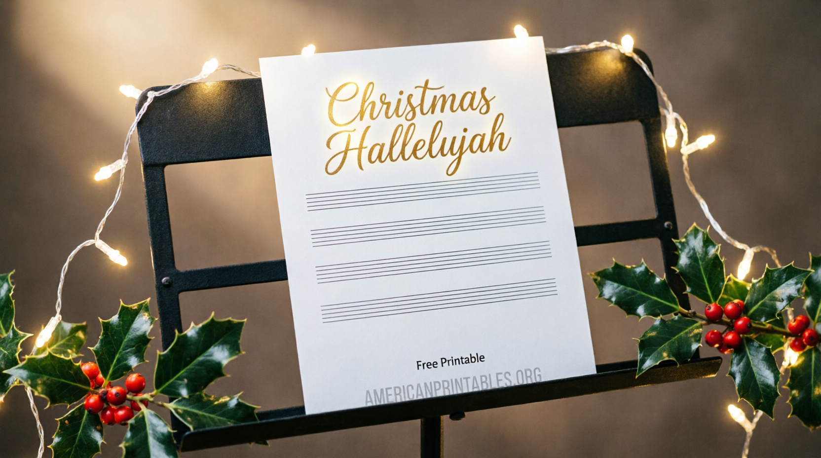 Free Printable Christmas Hallelujah Sheet Music (4)