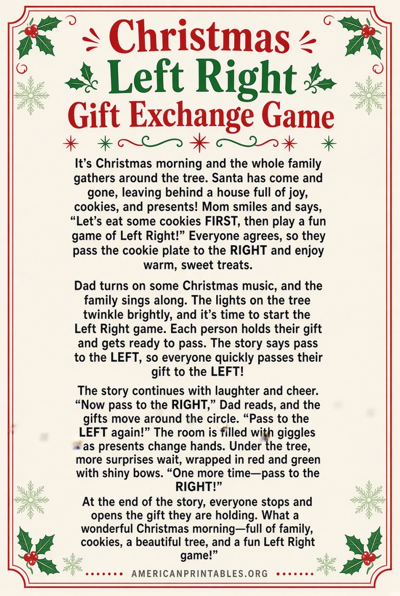 Free Printable Christmas Left Right Game Guide (1)