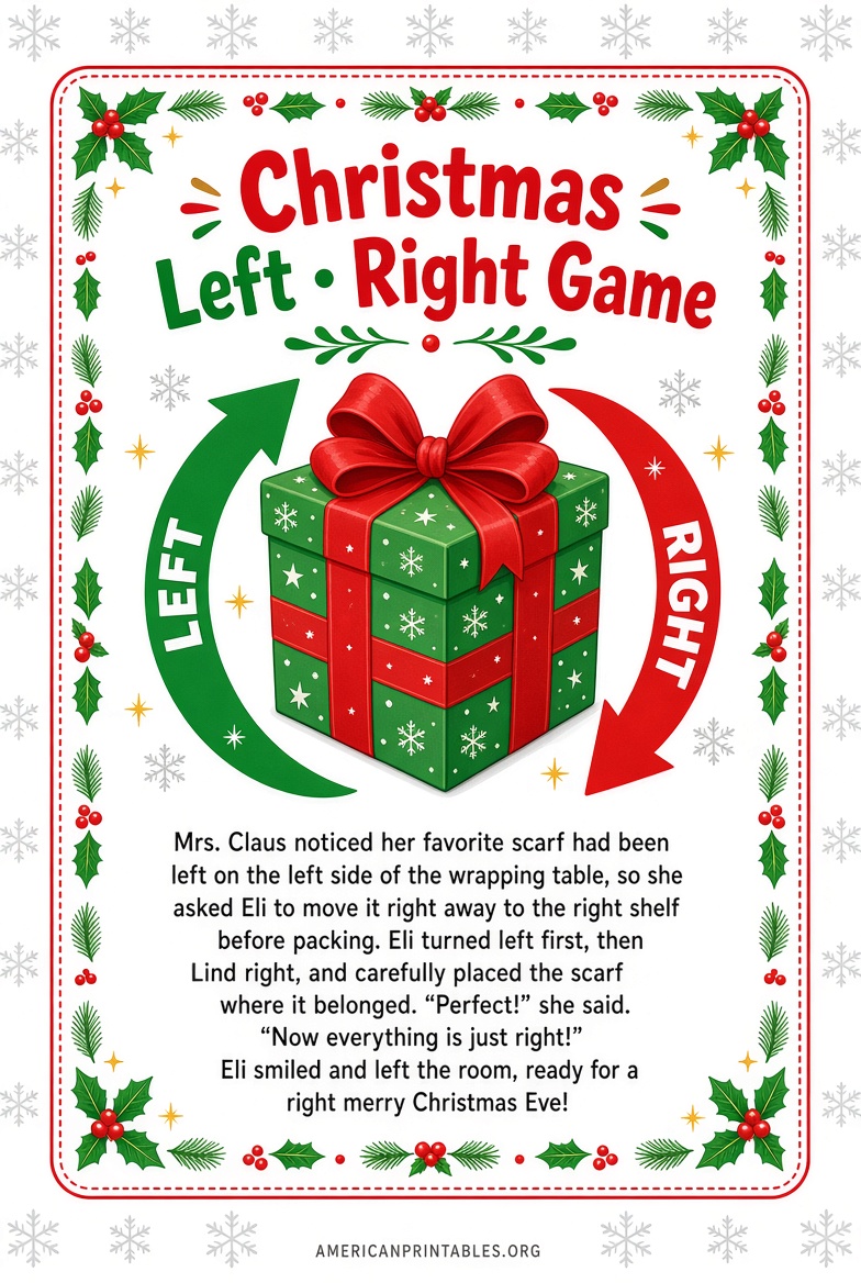Free Printable Christmas Left Right Game Guide (2)