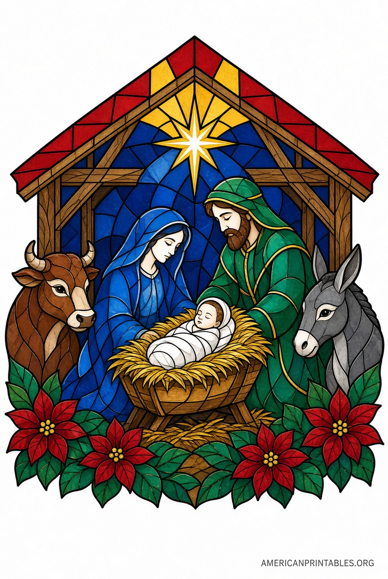 Free Printable Christmas Stained Glass Patterns (1)