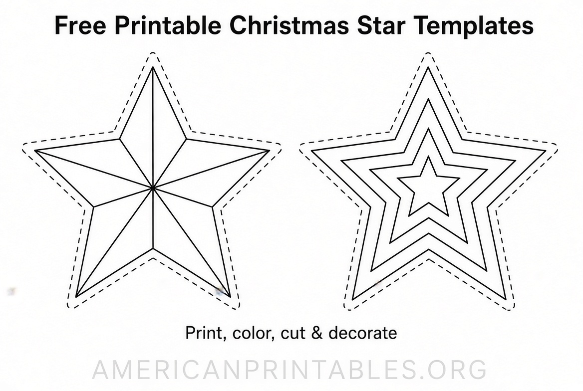 Free Printable Christmas Star Templates (2)
