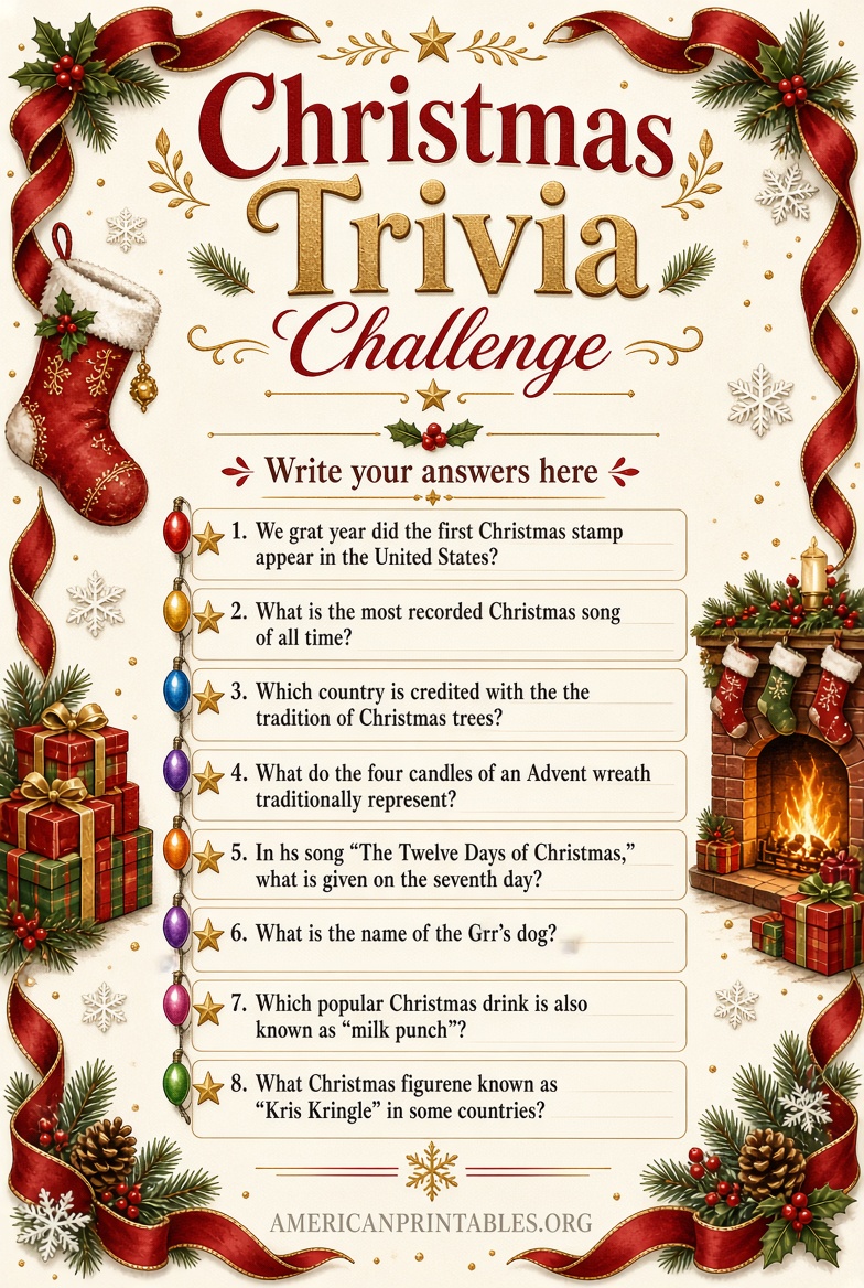 Free Printable Christmas Trivia Game for Families (2)