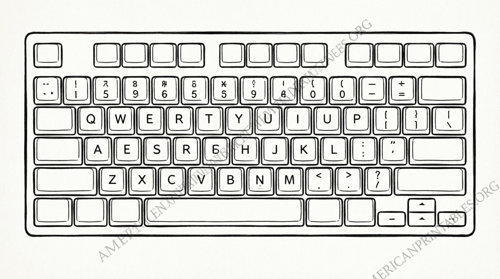 Free Printable Computer Keyboard Templates (1)