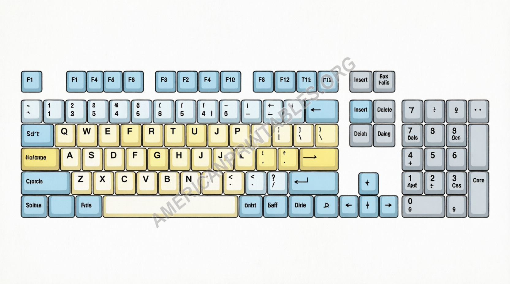 Free Printable Computer Keyboard Templates (4)
