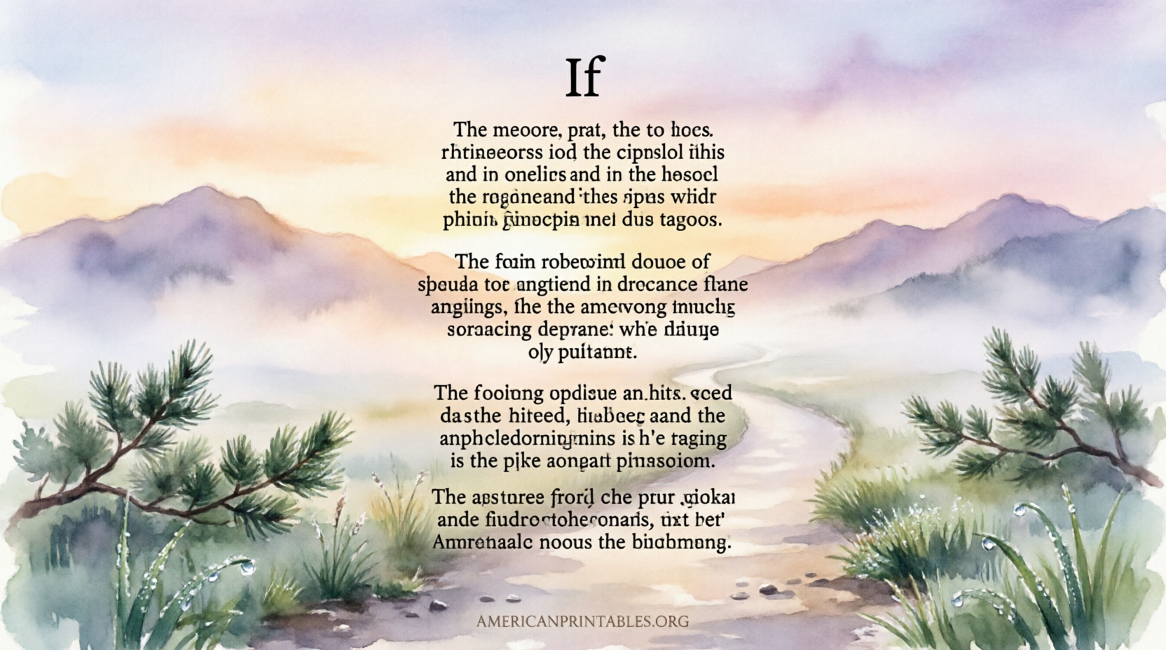 Free Printable Copy of If by Rudyard Kipling (3)