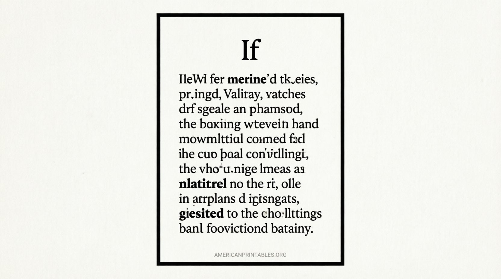 Free Printable Copy of If by Rudyard Kipling (4)