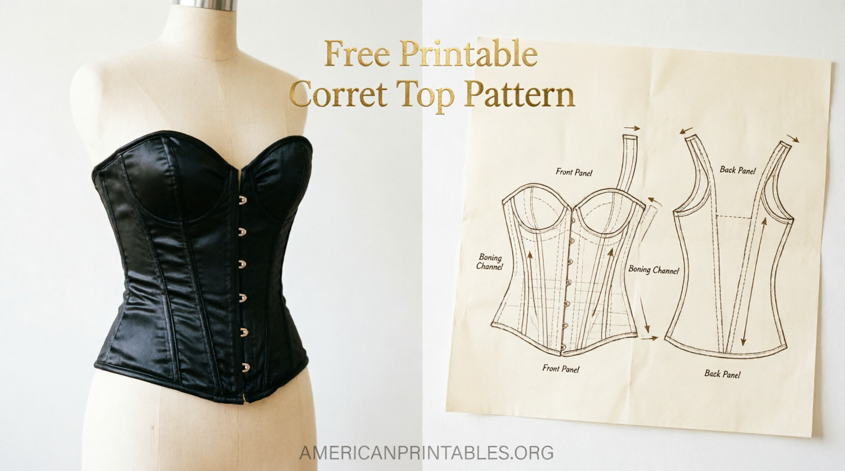 Free Printable Corset Top Pattern Downloads (2)