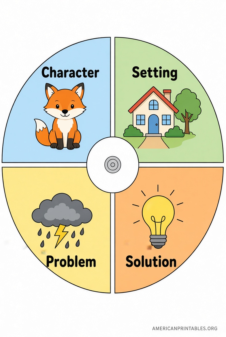 Free Printable Creation Wheel Craft for Kids (1)