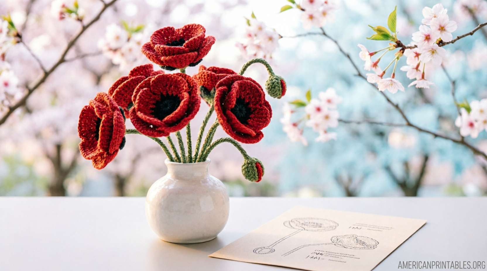 Free Printable Crochet Poppy Pattern for Beginners (2)