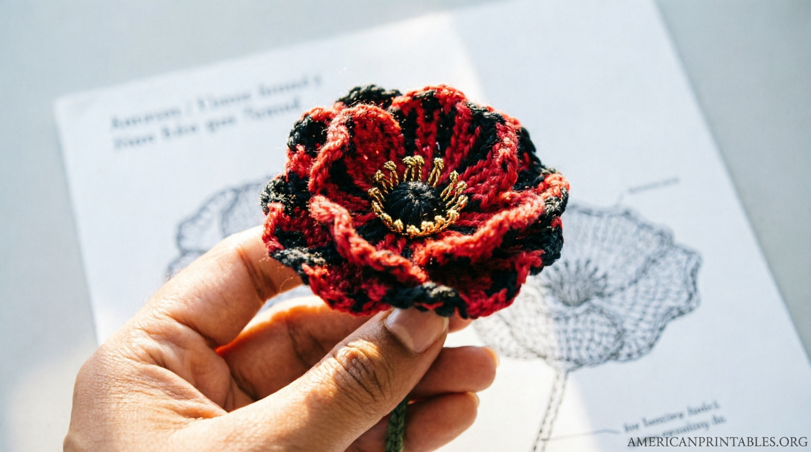 Free Printable Crochet Poppy Pattern for Beginners (4)