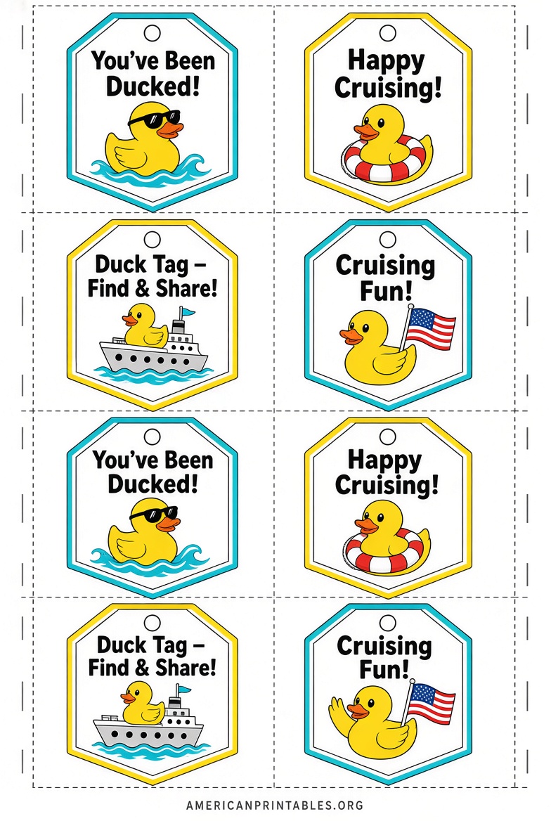 Free Printable Cruise Duck Tags for Cruisers (2)