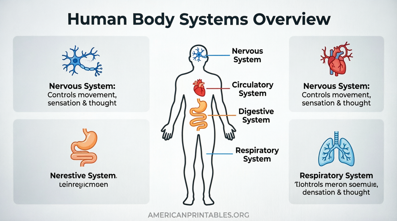 Free Printable Diagram of the Human Body (2)