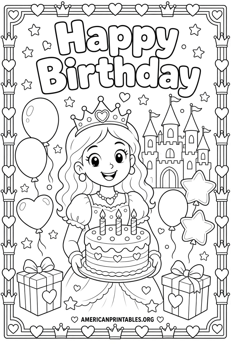 Free Printable Disney Princess Happy Birthday (2)