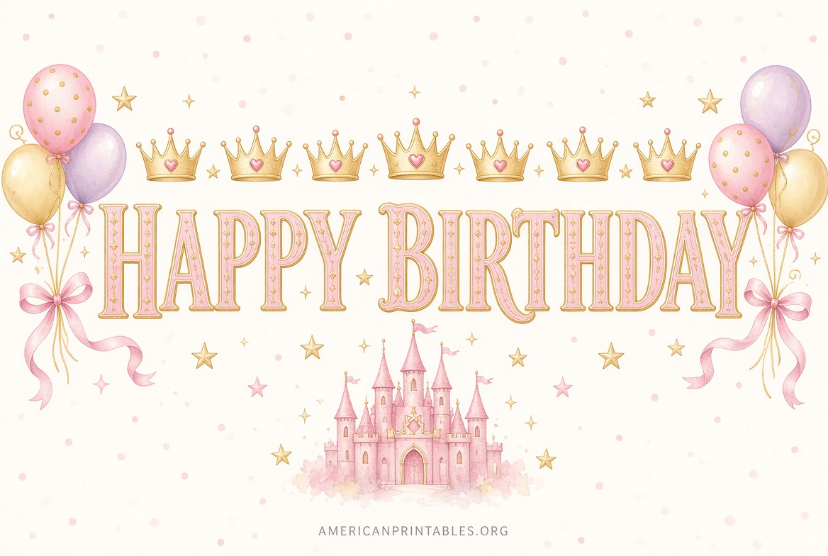 Free Printable Disney Princess Happy Birthday (4)