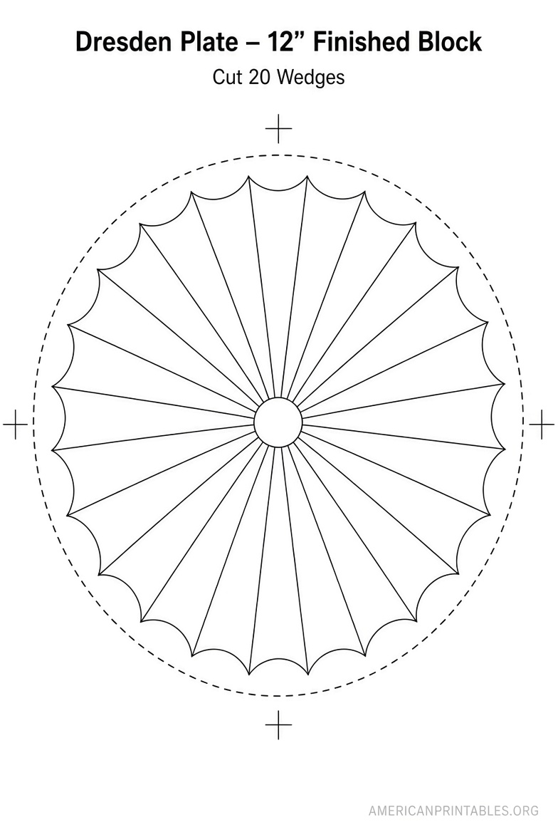 Free Printable Dresden Plate Quilt Pattern Guide (1)
