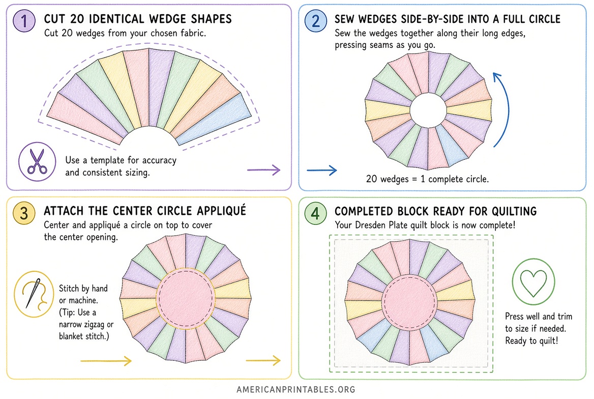 Free Printable Dresden Plate Quilt Pattern Guide (3)