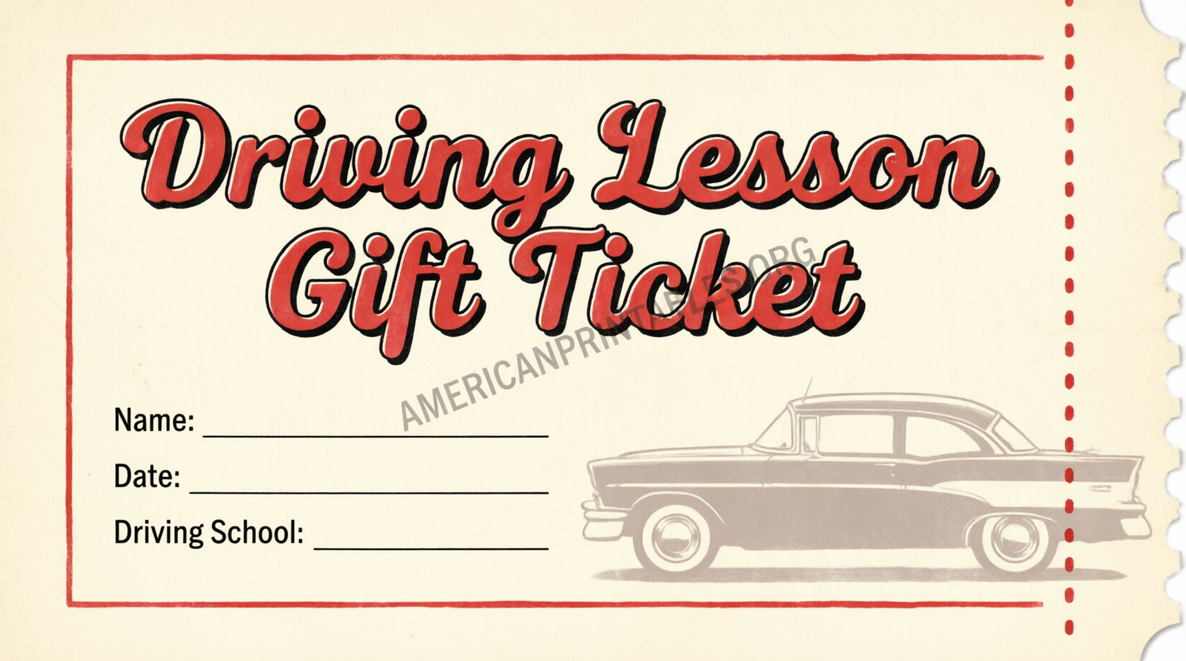 Free Printable Driving Lesson Voucher Template (3)