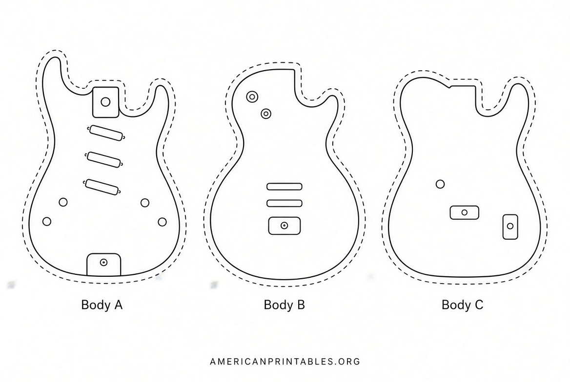 Free Printable Electric Guitar Templates (1)