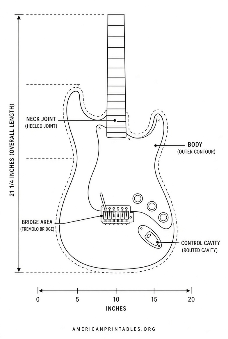 Free Printable Electric Guitar Templates (4)