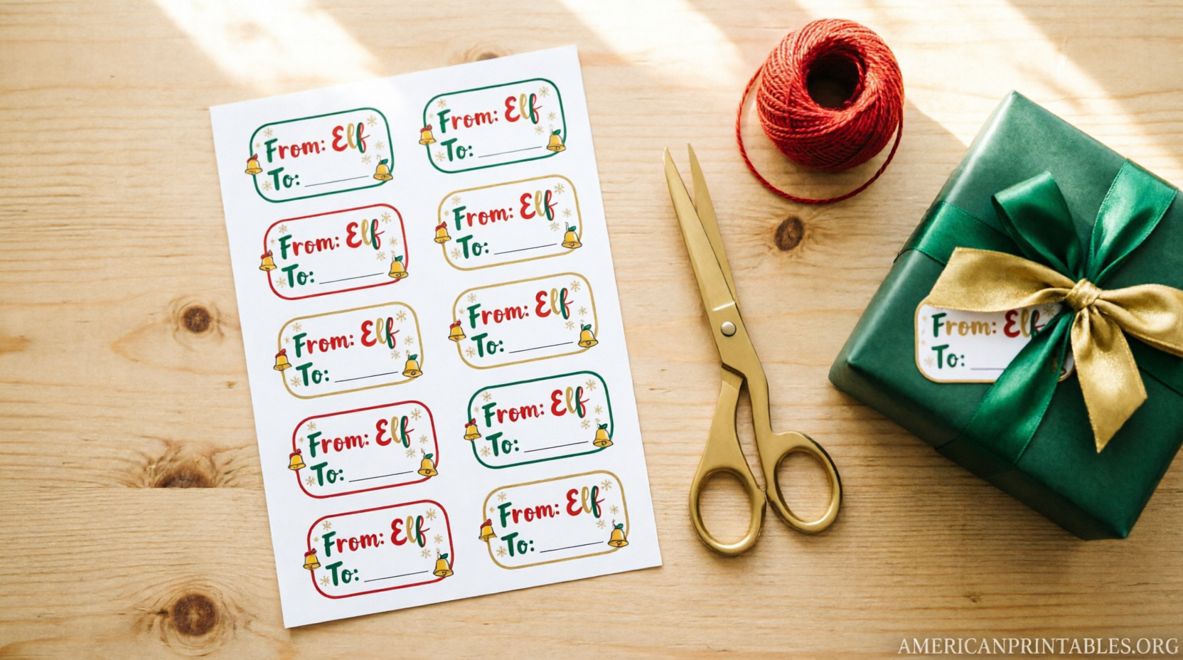 Free Printable Elf Gift Tags for Christmas (1)