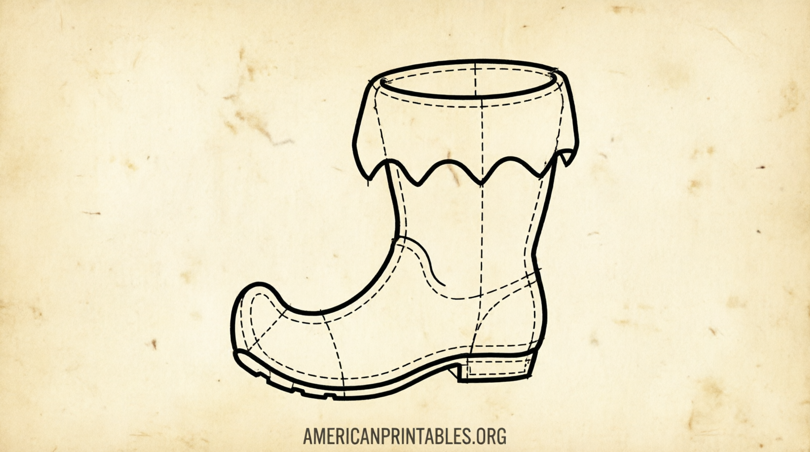 Free Printable Elf Shoe Template Patterns (3)
