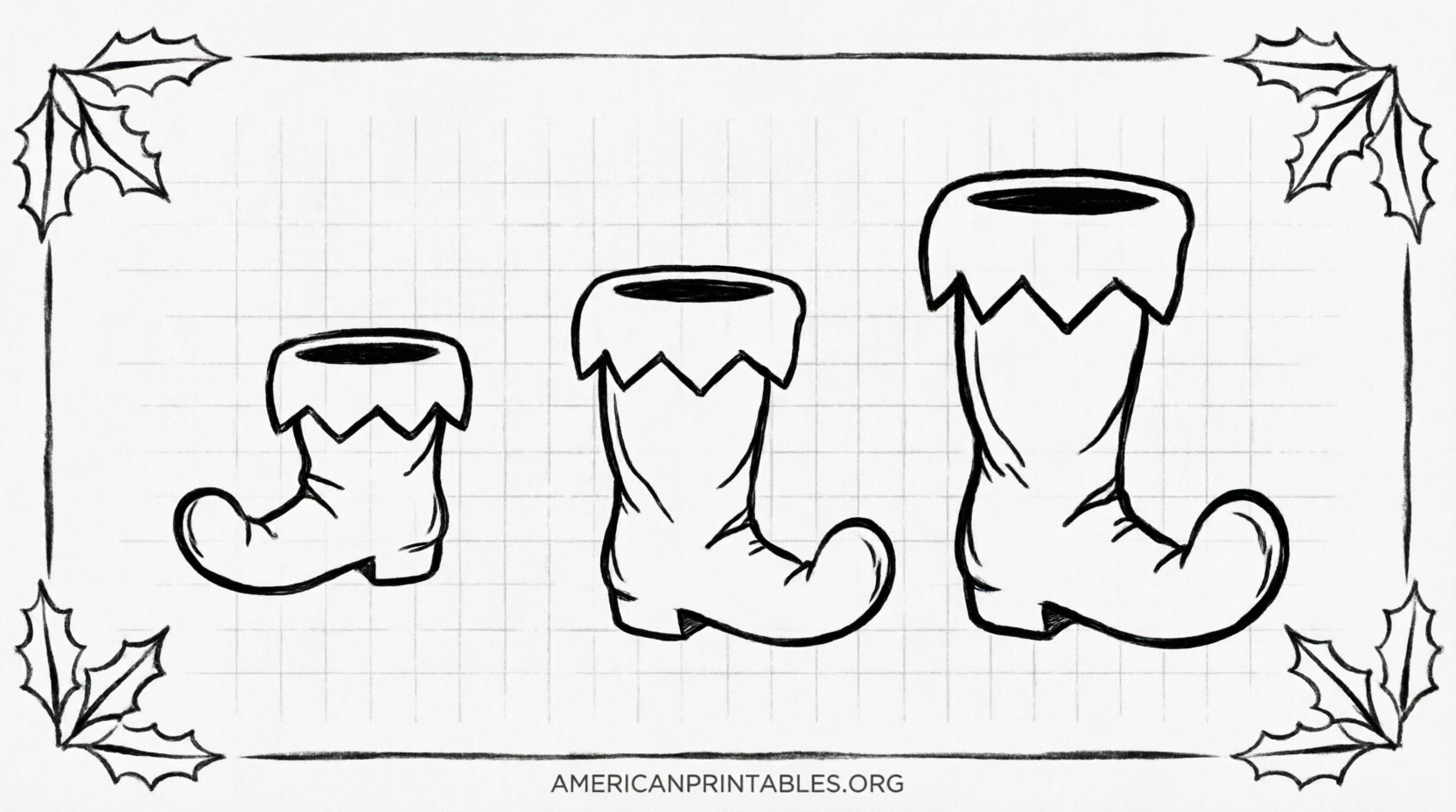 Free Printable Elf Shoe Template Patterns (4)