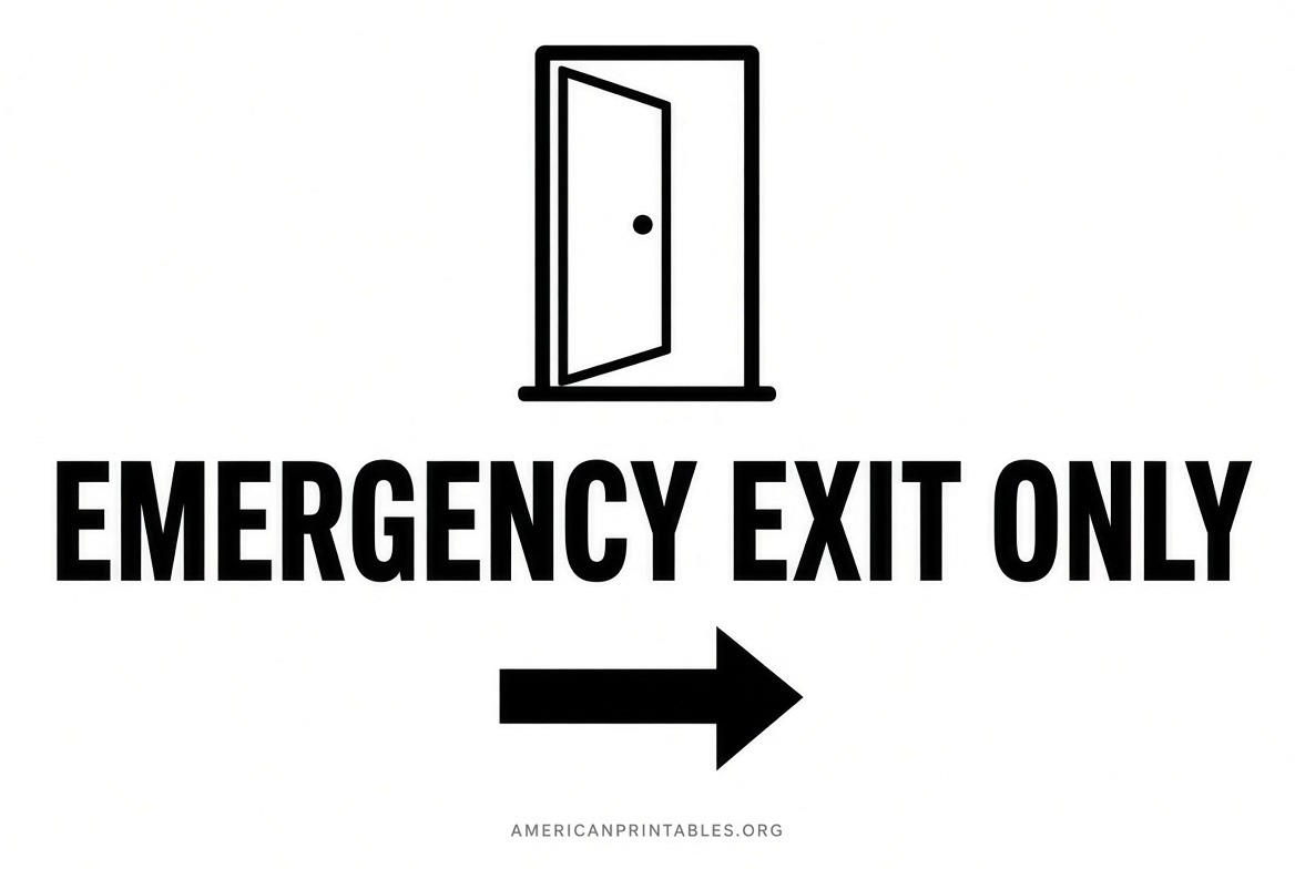 Free Printable Emergency Exit Only Signs (1)